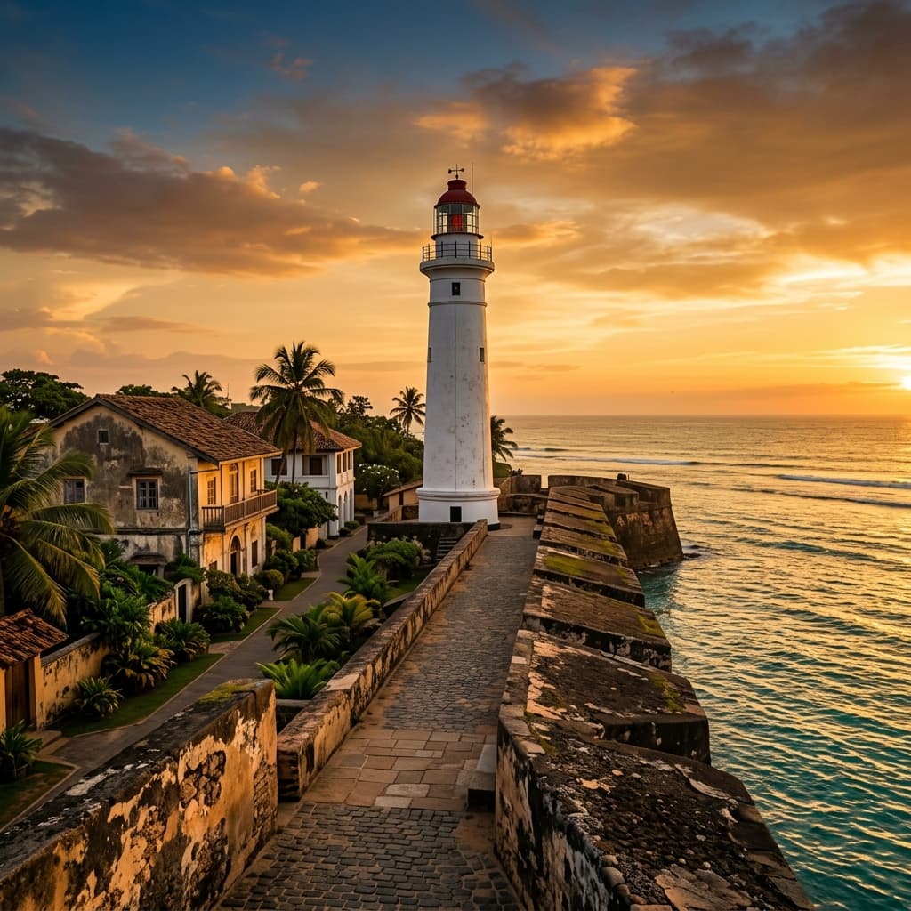 Galle, Sri Lanka — Colonial fort & ocean